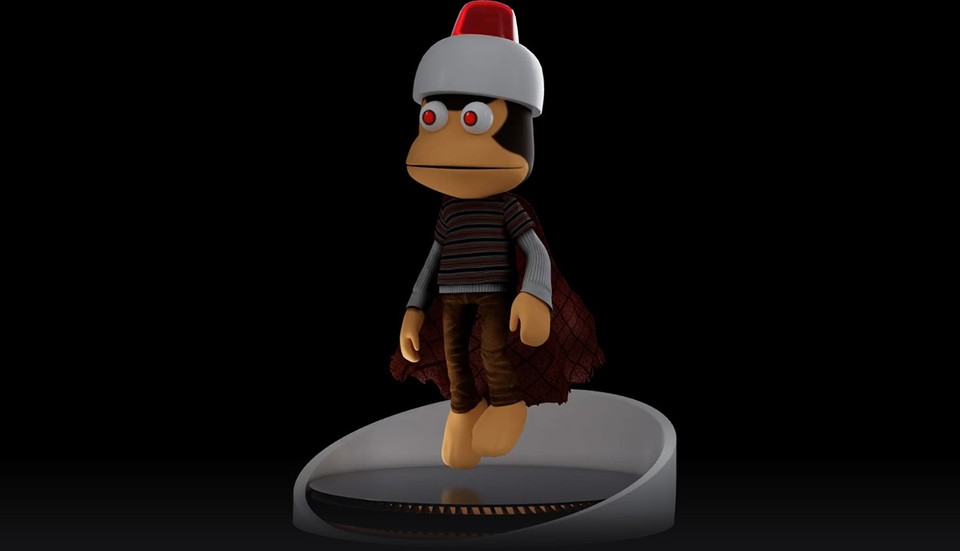 As creepy as a monkey from Ape Escape can be.