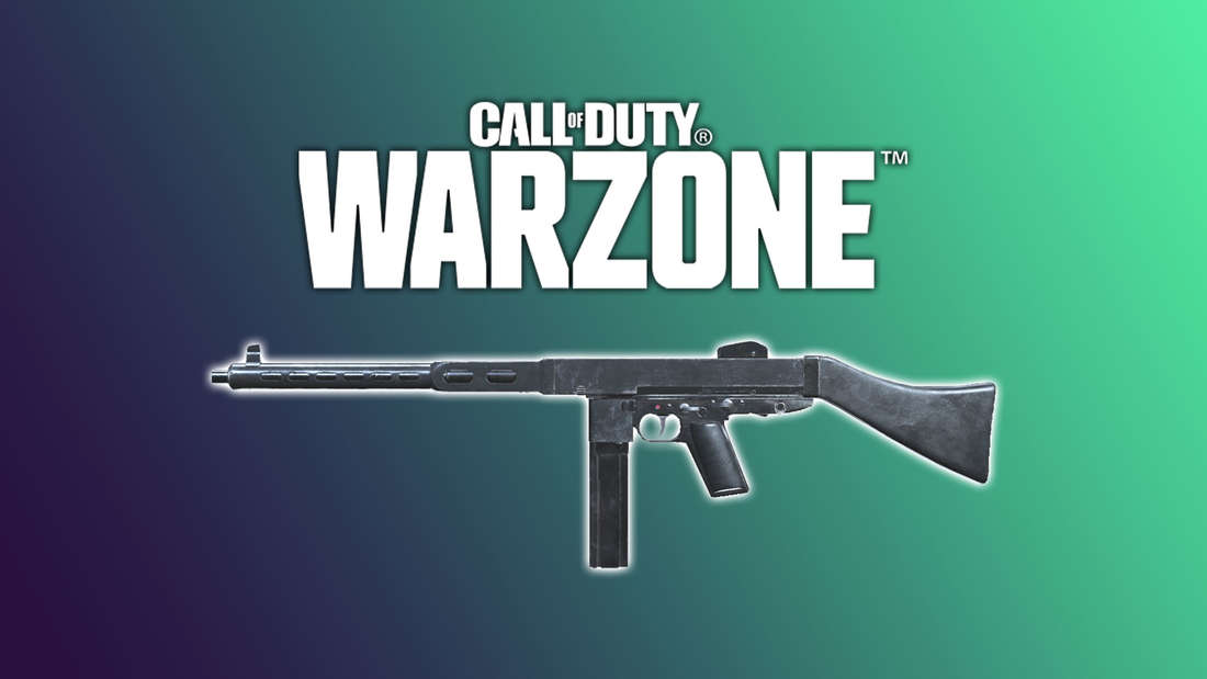 The Cooper Carbine rifle under the Warzone logo