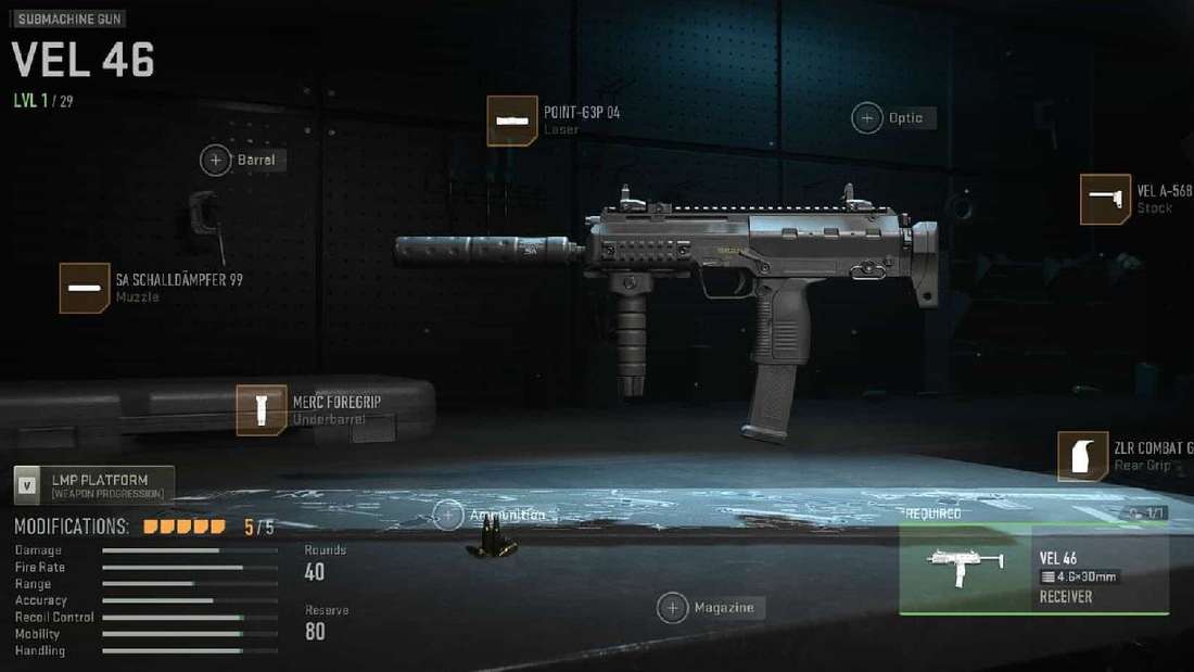 Vel 46 MP from Call of Duty Modern Warfare 2.