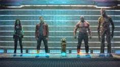 Guardians of the Galaxy: Gamora, Starlord, Rocket, Drax and Groot.