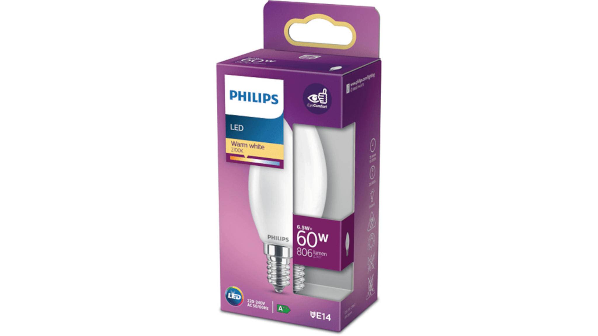 The brand manufacturer Philips offers LED lights that replace 60W incandescent bulbs.