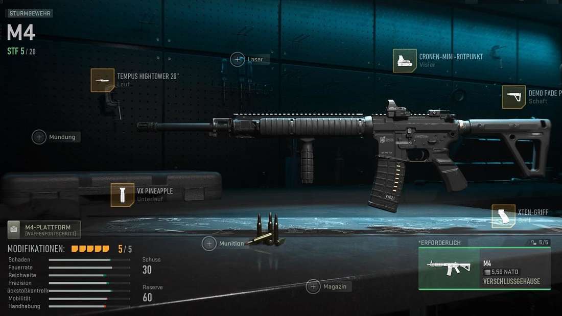 M4 assault rifle from Call of Duty Modern Warfare 2