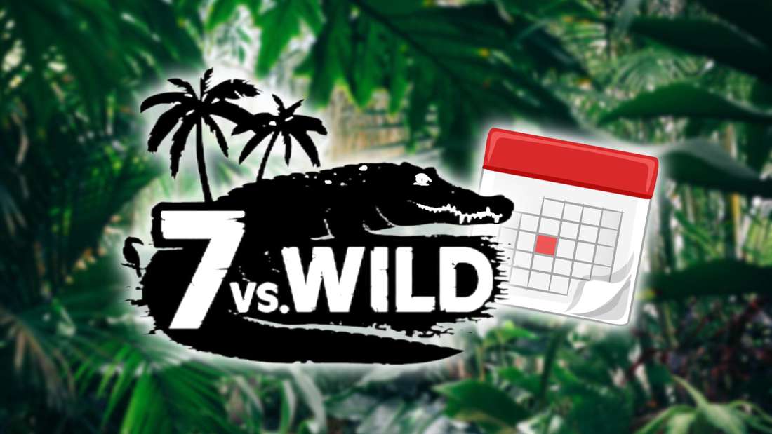 7 vs. Wild logo in front of jungle with calendar