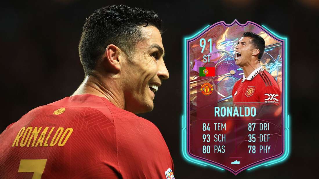 Cristiano Ronaldo and his Rulebreaker card in FIFA 23
