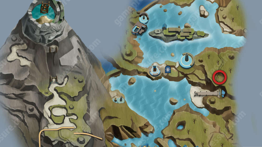God of War Ragnarök map showing the location of the second Muspelheim seed