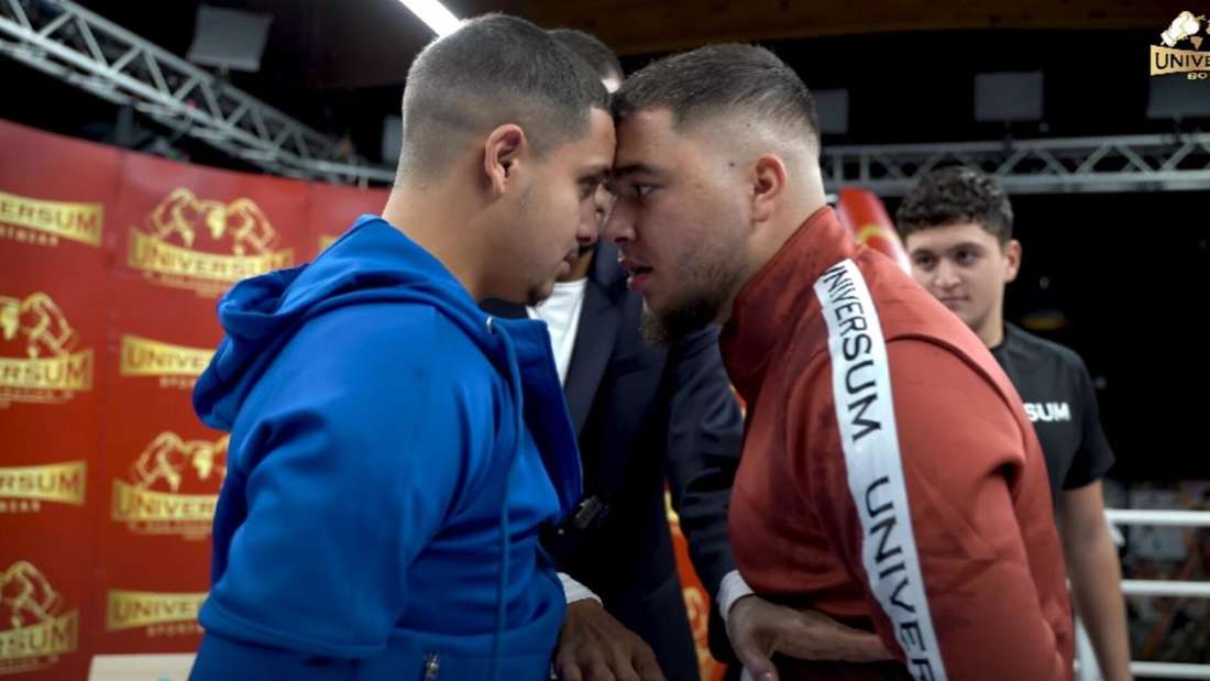 Jounes Amiri vs. Jaluce face to face at Universum Boxing