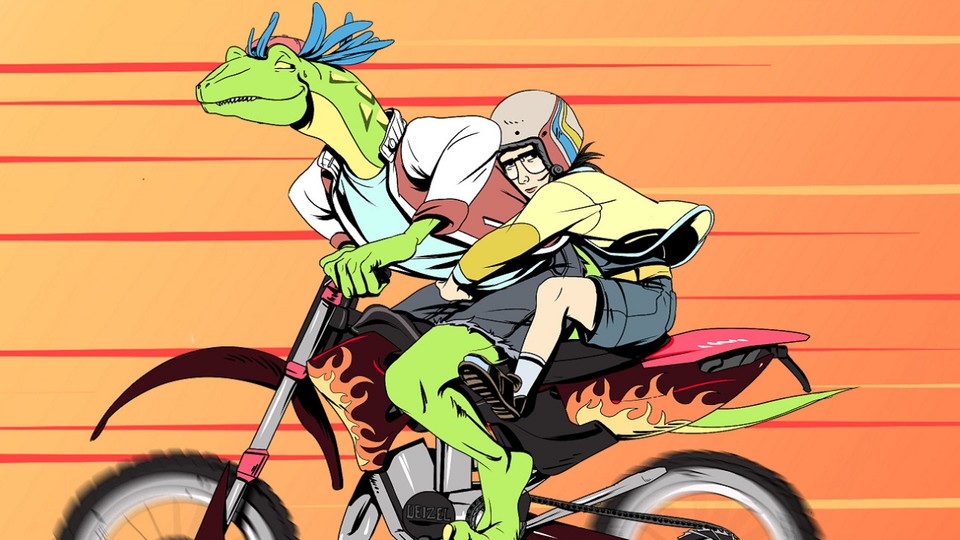 We can't just get on our bikes behind a Raptor in this high school romance.