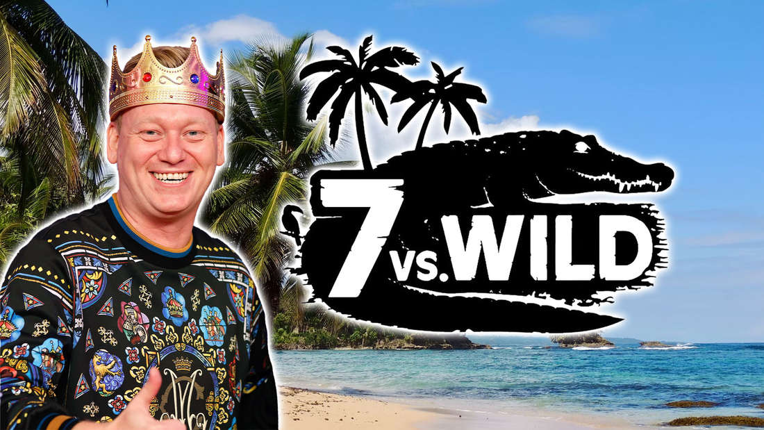 Knossi is next to the 7 vs Wild season 2 logo