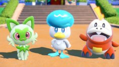 You can see the three starters from crimson &  Purple.