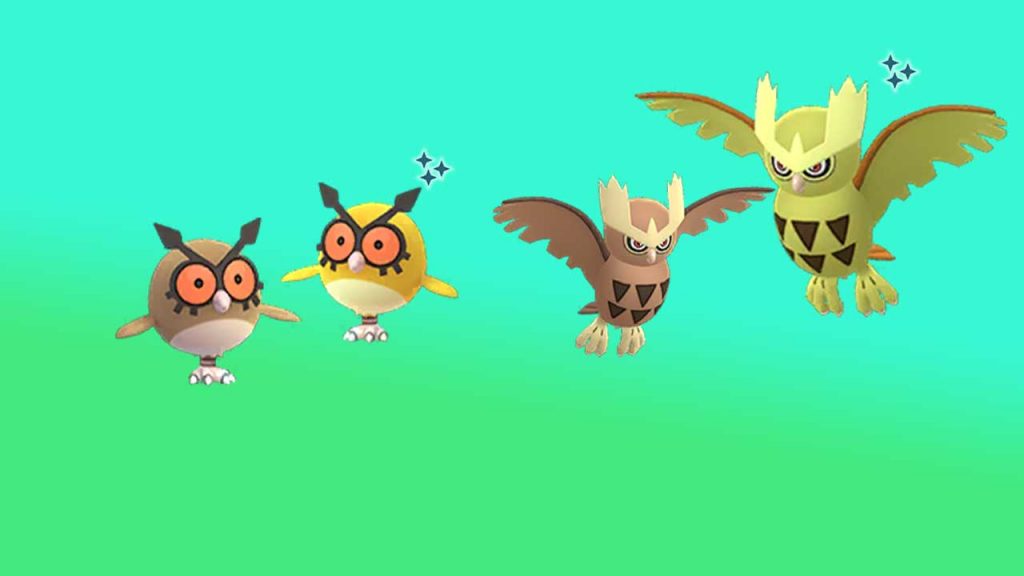 Pokémon GO Hoothoot Nocthuh Shiny