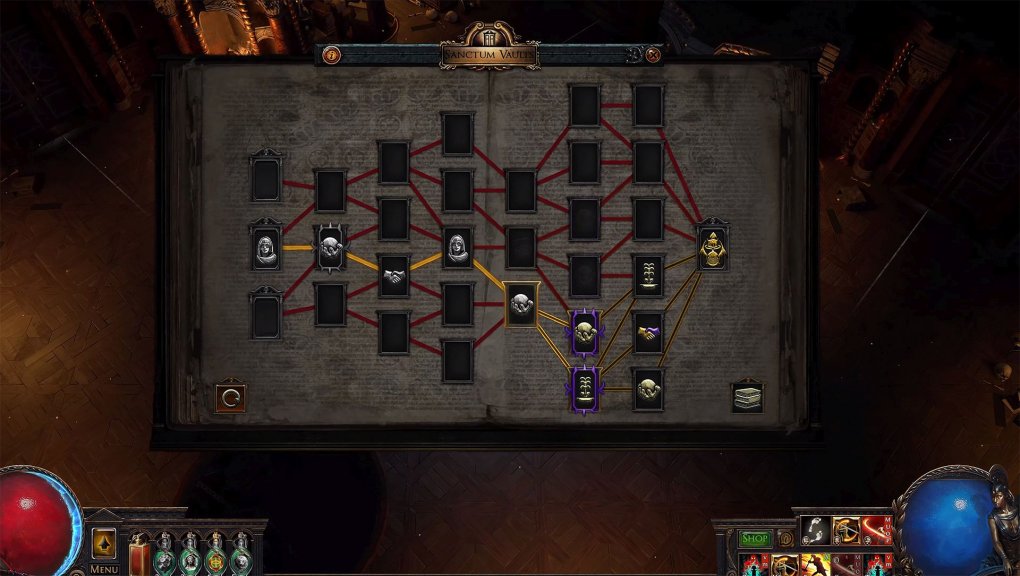 In Path of Exile: Forbidden Sanctum you gradually work your way through the rooms of the lost Templar enclave.