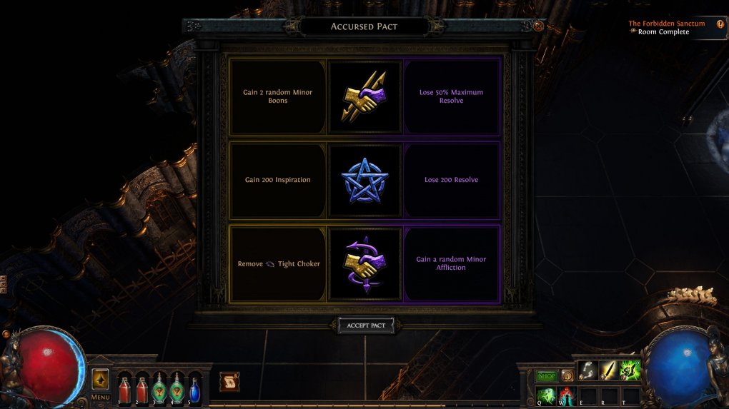 Cursed Pacts in Path of Exile: Forbidden Sanctum