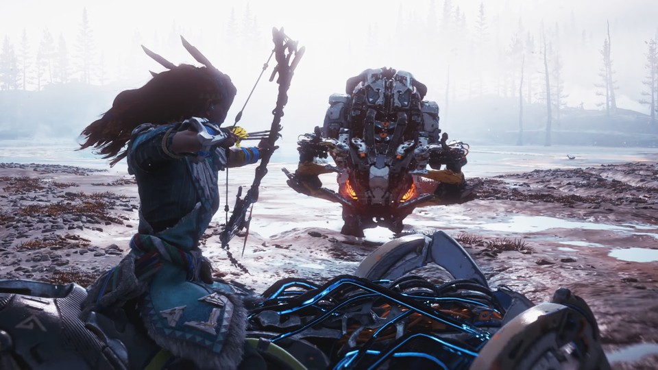 Horizon Zero Dawn: The Frozen Wilds - Gameplay trailer shows Aloy hunting in the ice