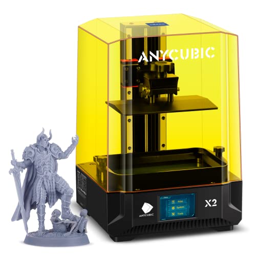 ANYCUBIC Photon Mono X2 3D Printer 4K+, Resin 3D Printer with 9.1 HD Monochrome Screen"(4096 x 2560 px), Enhanced Light Source and Dual Rail, print size 200 x 196 x 122 mm