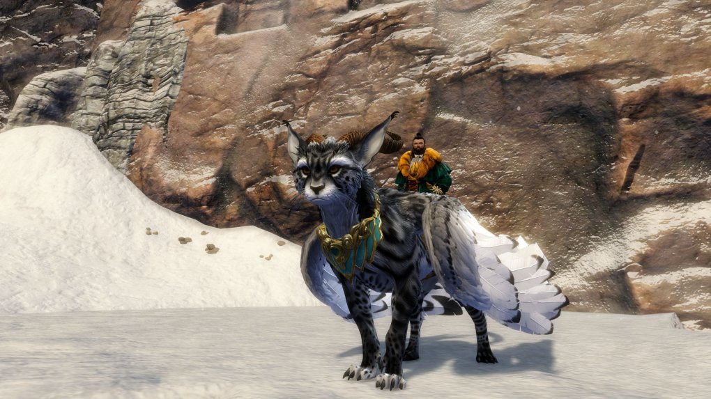 Celestial Sprinter Tigris skin for your Griffin in Guild Wars 2