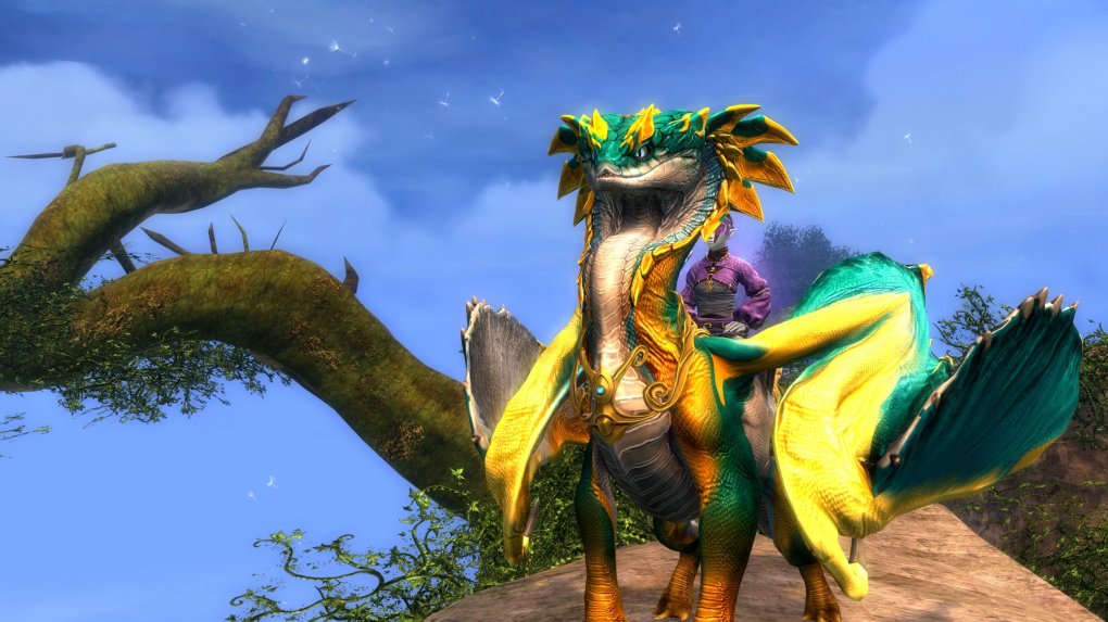 The Spectacled Snake Noble Skyscale in Guild Wars 2.