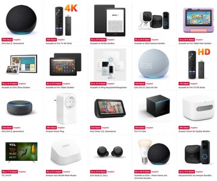 Discount campaign: Almost the entire range of Amazon devices has been drastically reduced in price by the shipping giant.
