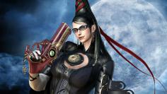 A chic cosplay brings the witch Bayonetta to life.