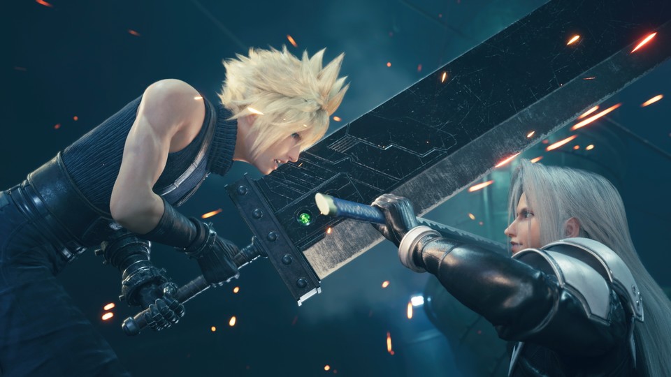 The Buster Sword is Cloud's trademark.  A fan uses it for Final Fantasy 7 Remake.