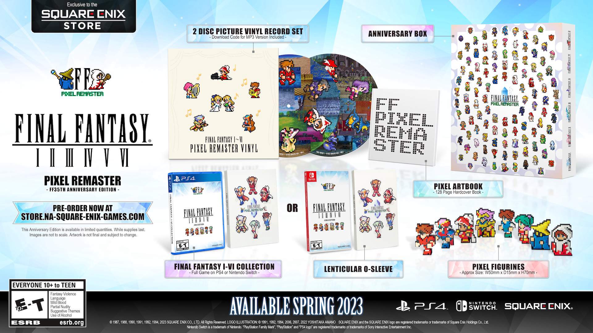 Final Fantasy Pixel Remaster officially announced for PS4 and Nintendo Switch