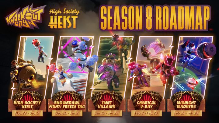 Knockout City: Season 8: High Society Heist and roadmap presented