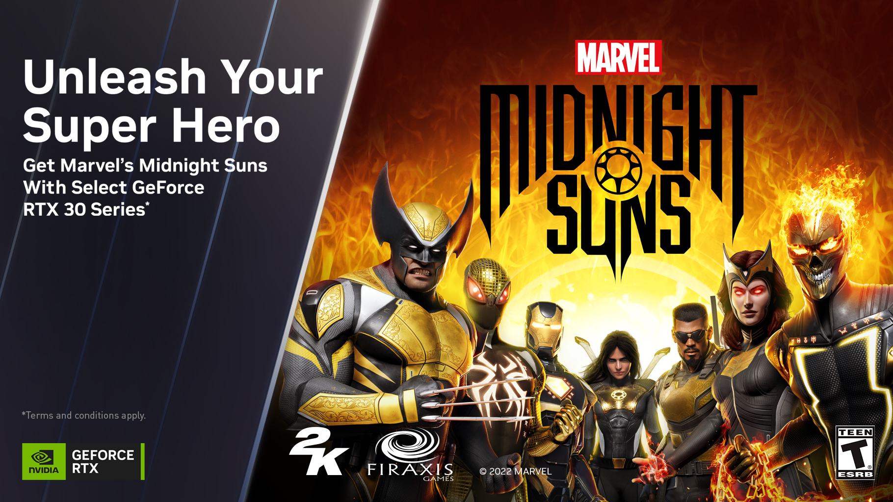 Marvel's Midnight Suns for free: Nvidia bundles Geforce RTX 30 GPUs and PCs