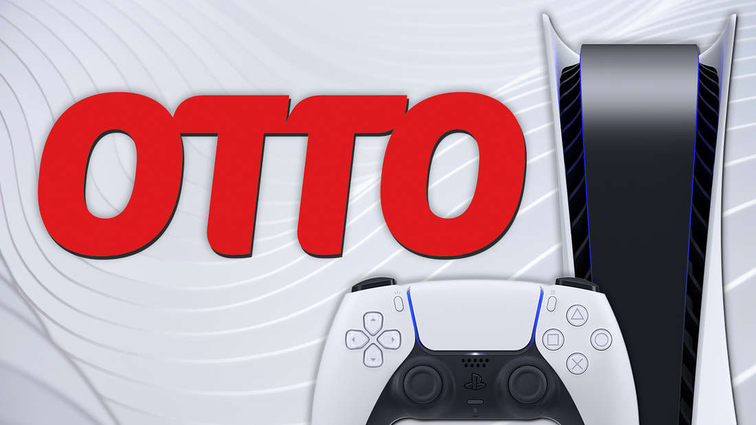 The PS5 in front of the OTTO logo