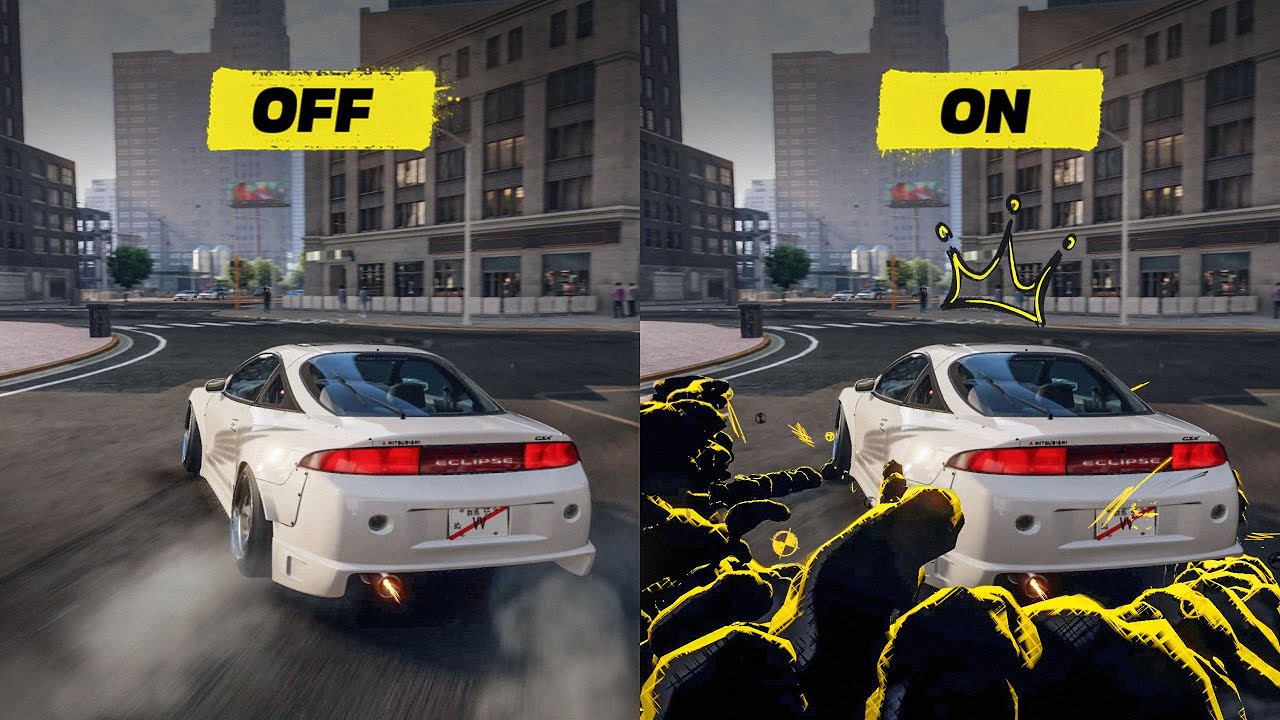 This is what Need for Speed ​​Unbound looks like without the annoying animated effects