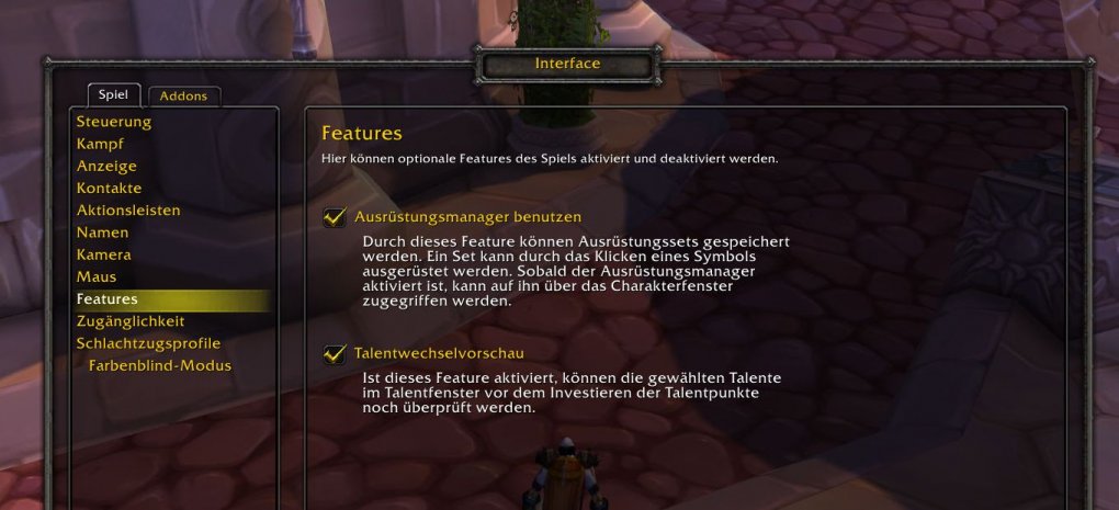WoW: WotLK Classic - Be sure to enable the gear manager.