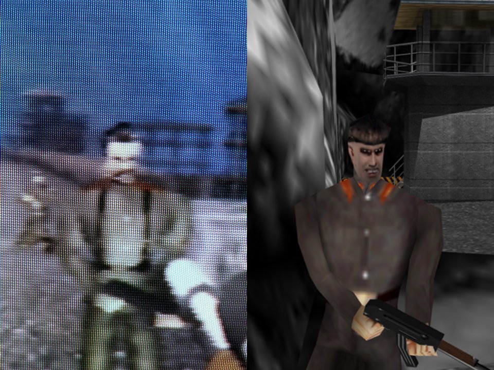 Comparison: GoldenEye on CRT TV and in 4K.
