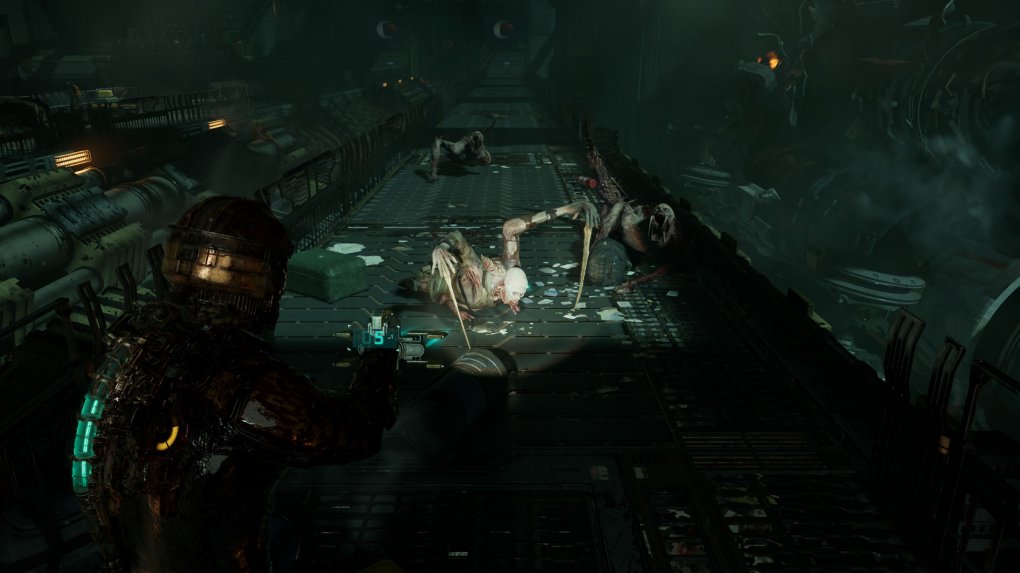 If you feel very cocky in Dead Space, you can even play with the Necromorphs and take away their mobility options.  When the monsters just crawl, they're still terrible - but definitely mortal.