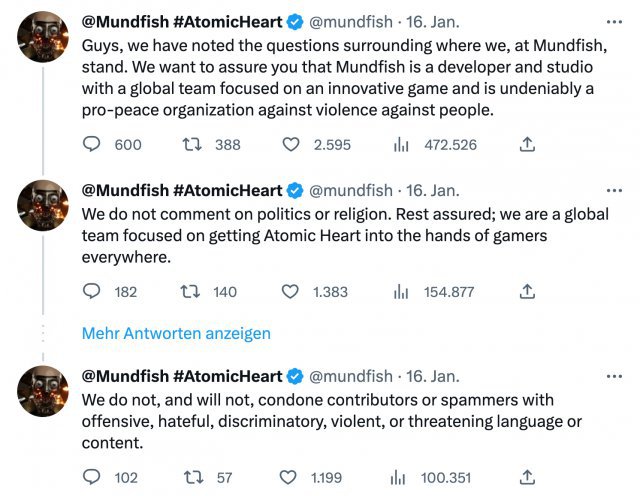 Statement yes, real statement no: This is how Mundfish reacted to the allegations via Twitter.