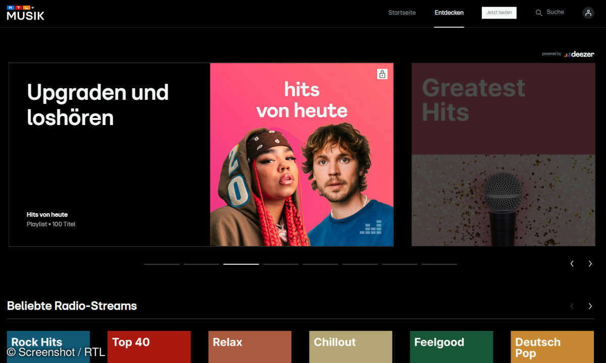 RTL+ is now also offering music as a streaming subscription.