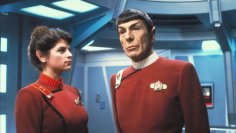 Mr. Spock in the classic Star Trek films.