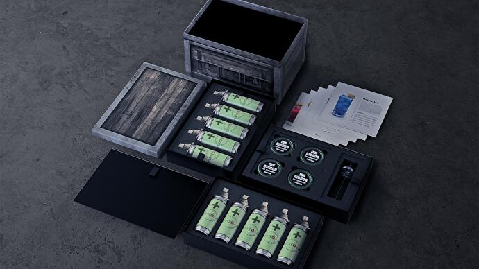 Resident Evil First Aid Drink Collector's Box for 200 euros supplies thirsty zombie hunters