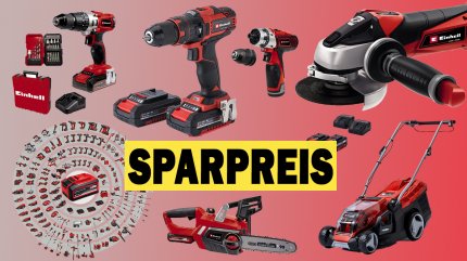 Screwdrivers, pliers and a tool case are all well and good, but sometimes there is no way around a cordless screwdriver and 18V battery.  Einhell products are now available at top prices. 