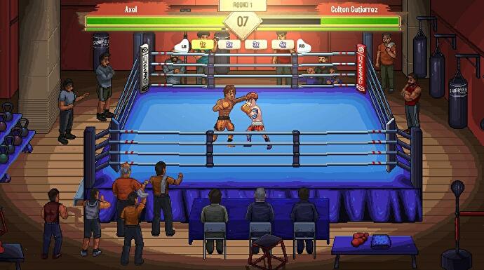 A boxing match in World Championship Boxing Manager 2.