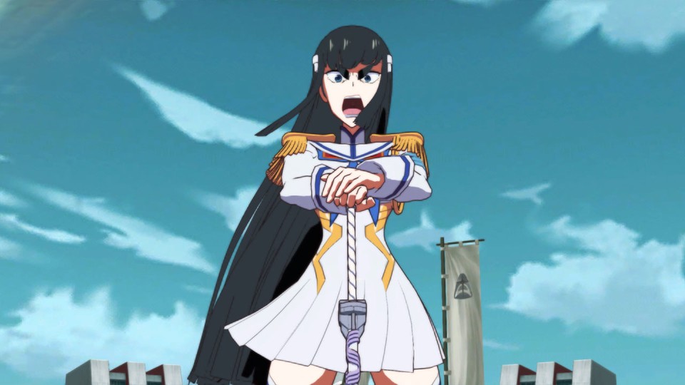 In Kill la Kill - If we don't play the protagonist of the anime at first, but her opponent.
