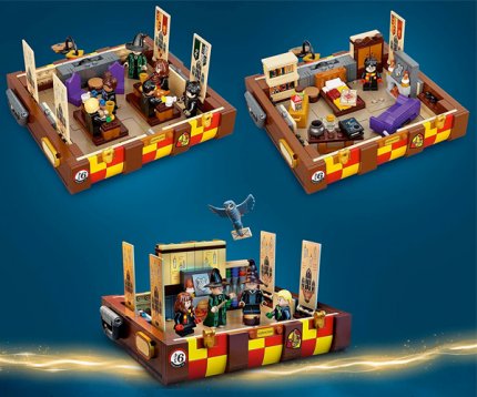 Legendary moments from the films and from Hogwarts Legacy can be recreated with the Lego magic case.